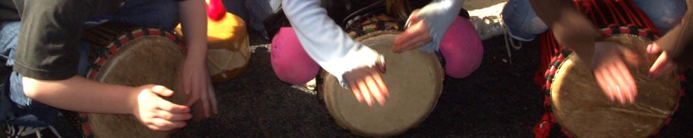 Students drumming